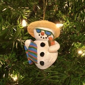 Beach Snowman Ornament